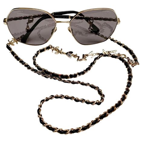 chanel sunglasses with gold chain sides|oversized Chanel sunglasses.